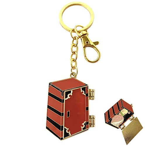 DEZHAN Anime Cute Keychain Metal Cartoon Key Chain for Women and Men
