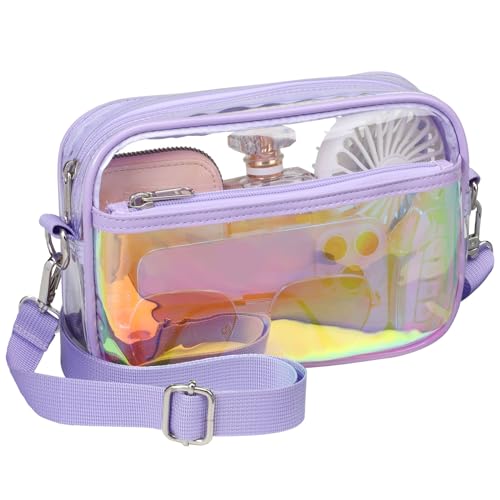 Image of PACKISM Clear Bag for Stadium Events - Small Clear Purses for Women Stadium Crossbody for Game Day, Festival, Concerts