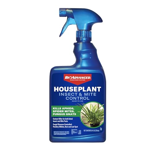 BioAdvanced Houseplant Insect & Mite Control, Ready-to-Use Fungul Disease & Fungus Gnats Killer, 24 oz