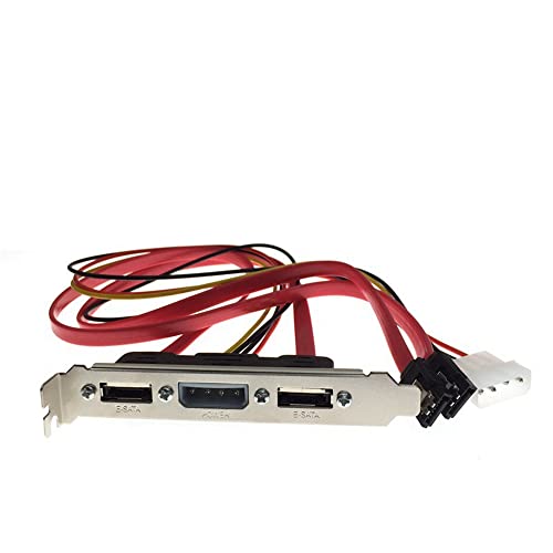 Cable PC DIY para ESATA y 4Pin IDE Molex Power PCI Bracket Slot miniatura 2