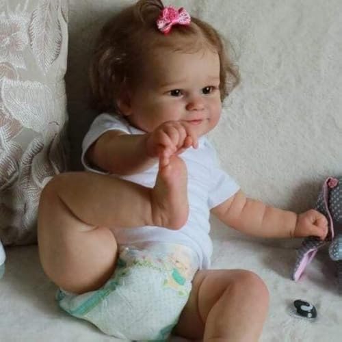 Anano Reborn Baby Dolls Silicone Full Body Girl Waterproof 20 Inch Maddie Bathable Realistic Full Body Silicone Babies Life Like Baby Dolls That Look Real Bebe