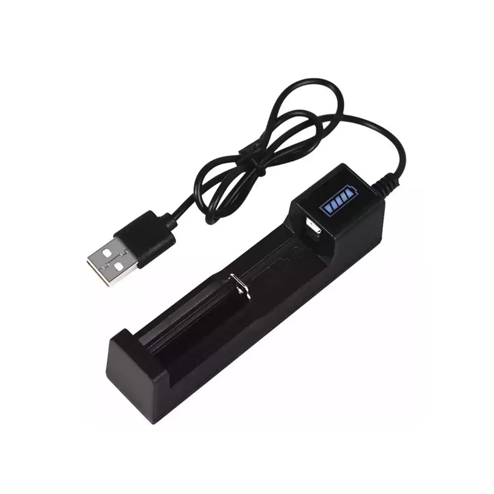 Universal 1 Slot Lithium ion Battery Charger Box USB Charging 1 Slot for Li-Ion Batteries 3.7V-4.2V 14500 10440 18650 Multy Model Cell Charger with LED Indicator-image-19