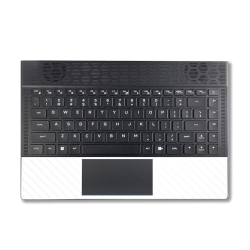 Image of MightySkins Carbon Fiber Skin Compatible with Alienware X14 R2 (2023) Full Wrap Kit - Solid White | Protective, Durable Textured Carbon Fiber Finish | Easy to Apply & Change Styles | Made in The USA