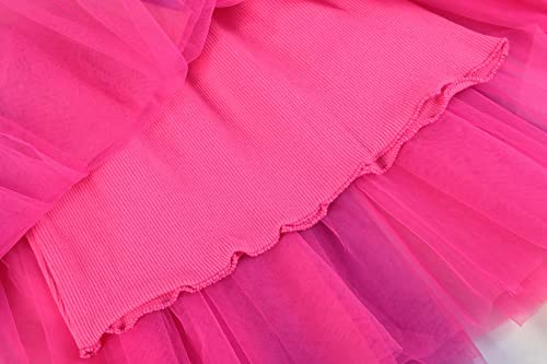 Image of GSVIBK Baby Girls Tutu Dress Sleeveless Toddler Cotton Tulle Skirt Princess Party Prom Dresses
