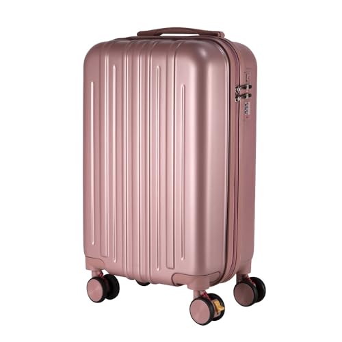 Mala de Bordo 10KG Madri ABS Listrada Leve Giratória Anac (Rose)