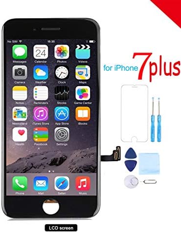 Screen Replacement for iPhone 7 Plus (5.5) LCD 3D Touch Screen Digitizer Display with Free Repair Tool Kits + Free Screen Protector Black