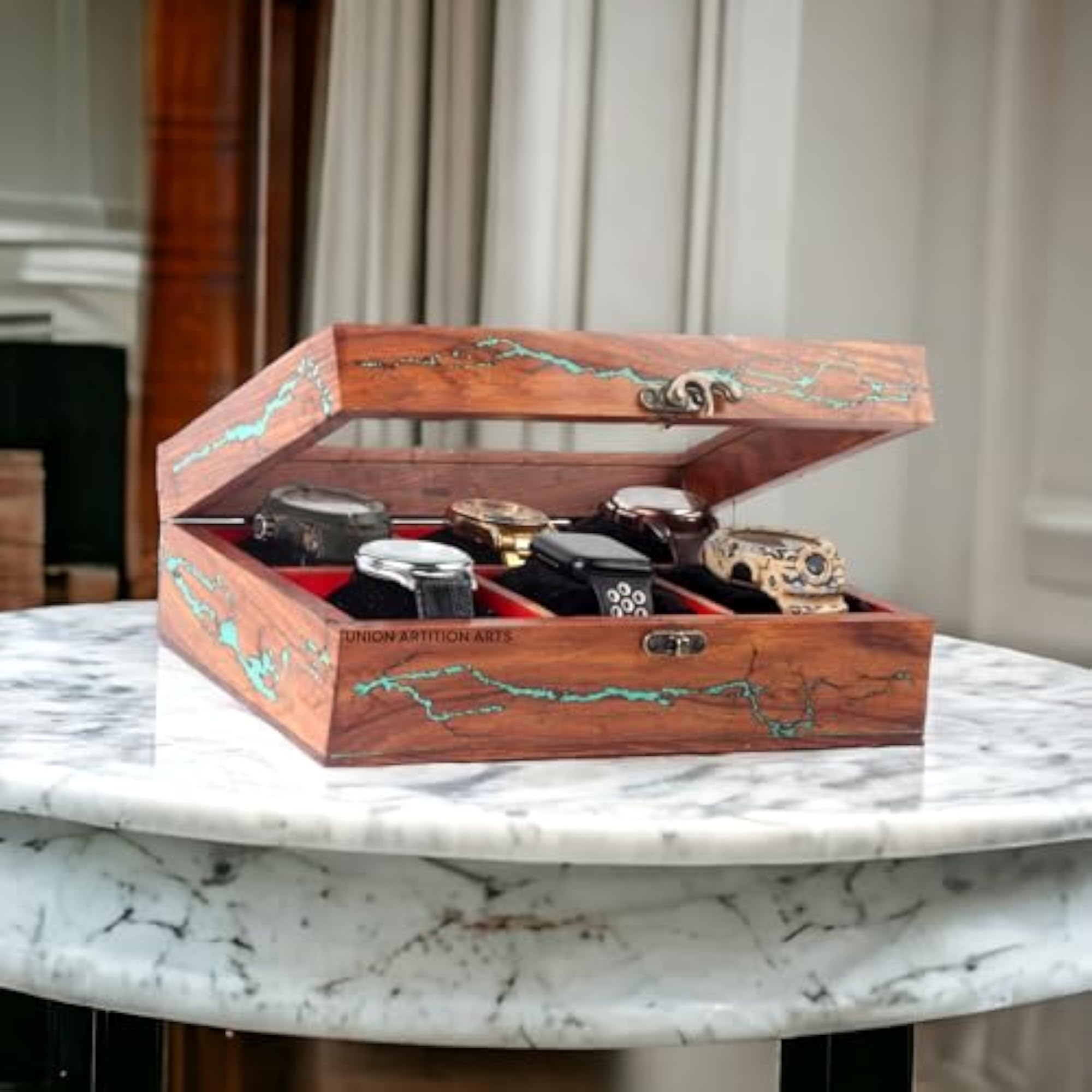 Wooden Watch Organizer for Men, Custom Valet Box