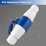 1 Pair 32 Amp Plug, 32amp Plug and Socket 240V, 3 Pin 2P+E IP44 Waterproof Industrial Connector for Caravan Camping Construction Agriculture Airports Docks - Image 5