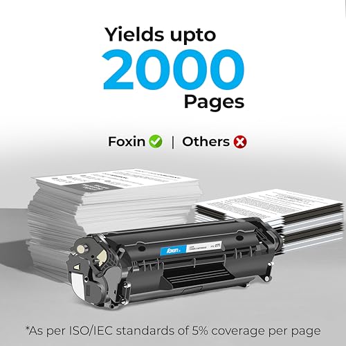 Image of Foxin FTC 303 & FX9 Laser Printer Toner Cartridge Compatible with Canon LBP2900, 2900B, 3000 | (1 pcs)