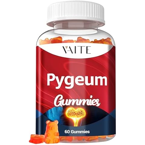 Pygeum Supplement Gummies 500mg - Africanum Bark Extract for Men’s Health & Bladder Comfort - Sugar-Free, Non-GMO, Gluten-Free, Vegan, Herbal Formula - Supports Relaxation - 60 Chews Gummy Cover