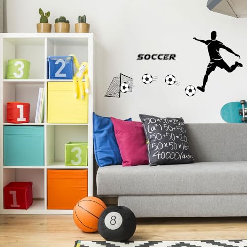 Vinilo decorativo 3D de fútbol, 104x50 cm, impermeable miniatura 3