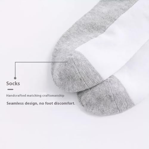 Boys White Crew Dress Socks 6 Pairs Big Kids Seamless School Uniform Daily Cotton Ankle Socks 3-12Y Stocking Stuffers4