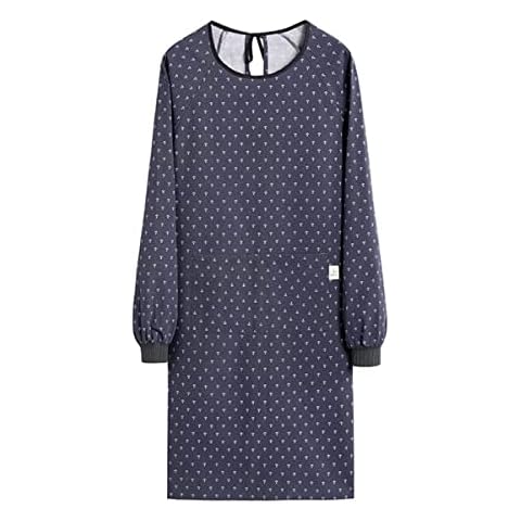 NAN Wind Women Kitchen Apron Cotton and Linen Long Sleeves Apron for Cooking Baking Cleaning Work Cover