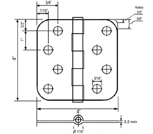 6 Pack Polished Chrome 5/8