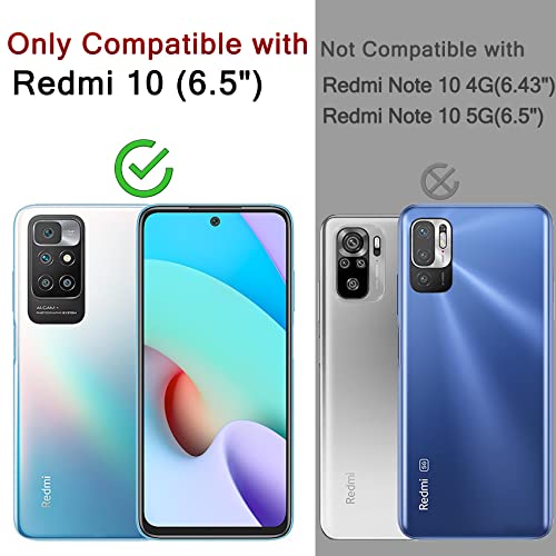 Ferilinso Designed for Xiaomi Redmi 10 Screen Protector, 3 Pack HD Tempered Glass with 2 Pack Camera Lens Protector - Image 2