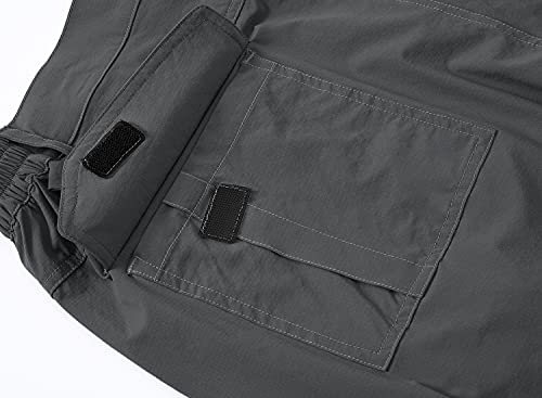 Tbmpoy Men's Stretch Cargo Hiking Shorts Quick Dry Casual Work Shorts For Men With Zip Pockets Camping Travel Dark Grey 36 #TOP4
