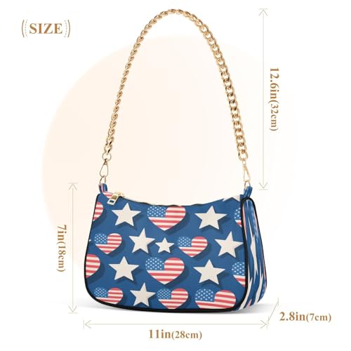 Shoulder Bag for Women Colorful Heart and Star Crossbody Bags with Removable Straps and Zipper Closure Clutch Tote Handbags Purses4