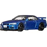 ホットウィール(Hot Wheels) カーカルチャー タイムレス アイコンズ 日産 スカイライン GT-R V-スペック II （BNR34） 乗り物おもちゃ ミニカー 3歳から ブルー JBK92
