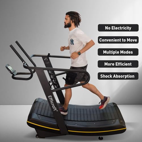 Image of Manual Curved Treadmill, 8-Level Resistance, LCD Display, Non-Electric Fitness Equipment for Home & Gym, Cardio & Anaerobic Training