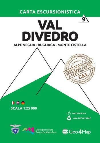 Val Divedro Hiking Map 9: Alpe Veglia - Bugliaga, Monte Cistella