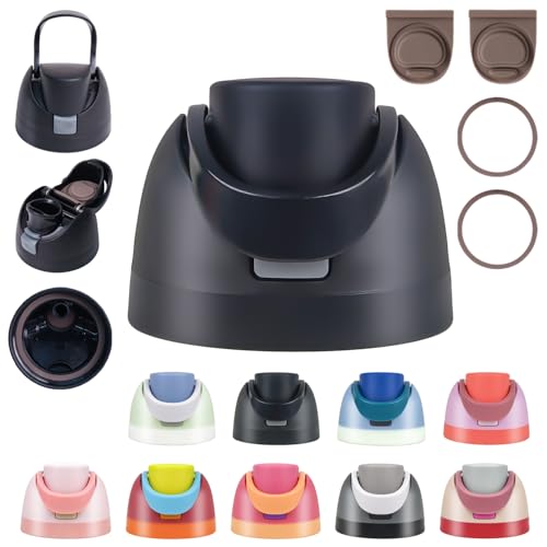 NebkDask Replacement Lid for Owala-Fits Owala Cup 16oz 24oz 32oz 40oz Leakproof BPA-Free Water Bottle Top Lid Replacement Accessory with 2 Gasket Replacement Stopper and 2 Bottle O Seal Ring