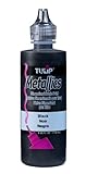 TULIP 17373 Dimensional Fabric Paint 4oz Metallic Black