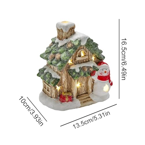 Statue de Maison de Noël cadeau de collection en résine