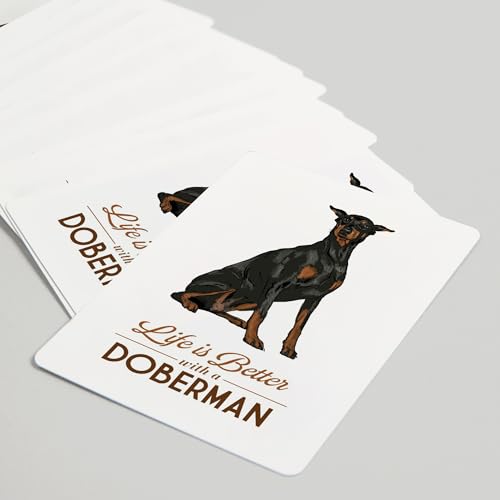 Lantern Press Doberman, 52 naipes tamaño póker miniatura 5