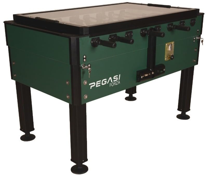 Pegasi Fußballtisch Premium - Coin Drop - Kickertisch - Fussballtisch - Outdoor Tischkicker- Fußball Tischspiel - Fussballtisch Erwachsene - Foosball Table - Grün