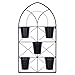 HomeRoots Black Metal, Other Metal Plant Pots Wall Hanging