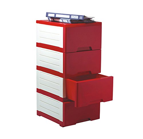 ARISTO Zodiac Multipurpose 4 Drawer Plastic Modular Chest Storage Organizer- Multicolour