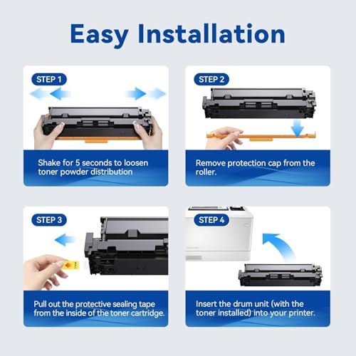 Image of 414A Toner Cartridges Replacement Pro MFP M454dw M479fdw with Chip for HP 414A 414X Toner W2020A W2020X Works for Pro M479fdn M454dn M479 M454 Printer (4 Pack, BK /C /M /Y)