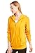 Sofra Women's Thin Cotton Zip Up Hoodie Jacket (M, Mustard)