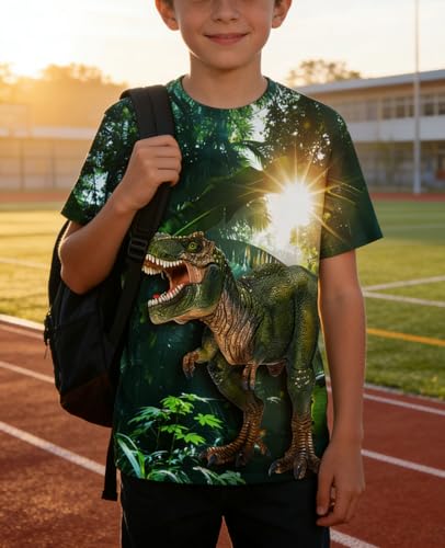 Image of LAIDIPAS Boys Girls 3D Graphic T-Shirt Short Sleeve Tops Tees 6-16 Years