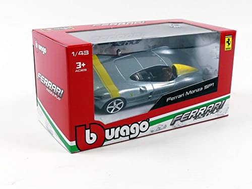 Bburago - Miniatura coleccionable plateada y amarilla miniatura 5
