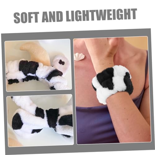 Homoyoyo Diademas De Spa Para Mujer Estampado De Vaca y Moño, Juego De 3 Unidades, Tamaño Medio, Bandas Para Maquillaje y Lavado Facial, Accesorios Para Cuidado Personal y Belleza - imagen 2