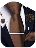 Photo Gallery ailisus cravatta e pocket square set solido cravatta gemelli fermacravatta spilla per uomo matrimonio affari 5pcs, marrone, taglia unica Photo Gallery ailisus cravatta e pocket square set solido cravatta gemelli fermacravatta spilla per uomo matrimonio affari 5pcs, marrone, taglia unica