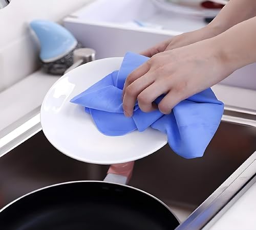 Image of Magic Thickened Cleaning Cloth, Microfiber Magic Streak Free Cleaning Cloth, Reusable Glass Microfiber Cleaning Rag for All-Purpose Microfiber Towels for Kitchens, Glass, Cars (Pack of 1)