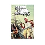 GAUSKY Single Hanging Picture GTA5 Game Canvas Poster Decoration Mural Poster Decorative Mural PosterUnframe-. 16x24inch(40x60cm)
