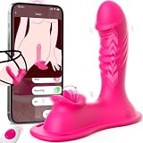 Dildo con vibrazione per donne, con funzione antiurto, funzione di attrito, giocattolo sessuale per coppie, dildo anale per il punto G, con telecomando tramite app, dildo BDSM con cinghia