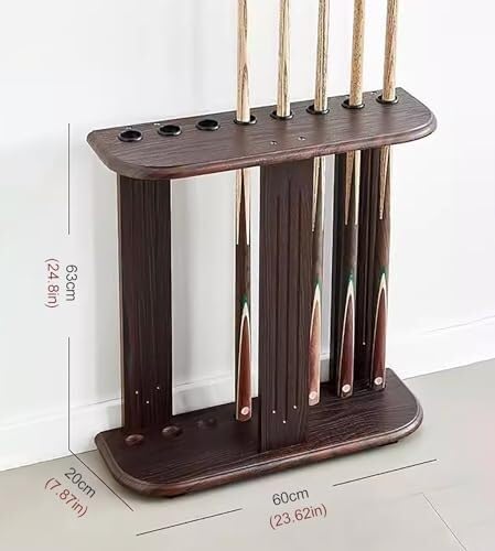 Accessoire billard sur pied marron pour 8 queues de joueurs - 2