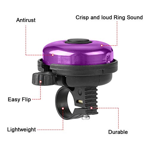 image for Accmor Classic Bike Bell, Aluminum Bicycle Bell, Loud Crisp Clear Soun
