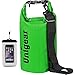 Unigear Dry Bag Waterproof, Floating and Lightweight Bags for Kayaking, Boating, Fishing, Swimming and Camping with Waterproof Phone Case (Green, 5L)