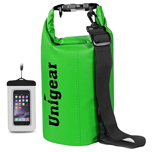 Unigear Dry Bag Waterproof, Floating and Lightweight Bags for Kayaking, Boating, Fishing, Swimming and Camping with Waterproof Phone Case