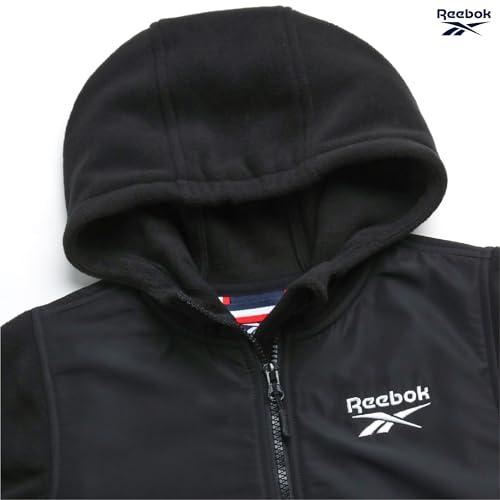 Image of Reebok Girls Fleece Jacket - Weather Resistant Lightweight Polar Fleece Line Zip Up Fleece Jacket for Girls Outerwear Coats