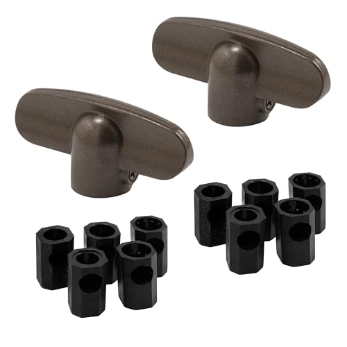 Prime-Line H 3893 Universal, Satin Bronze, Tee-Crank Casement Window Handle (2 Pack)