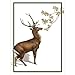 Produktbild GMM Grußkarte Klappkarte mit Hirsch nicht nur zu Weihnachten, DIN A6 gefaltet, inkl geftterten Umschlag wei§  auch direkt Versand mit ihrem Text Einleger  als Weihnachtsgruß, Geschenkkarte