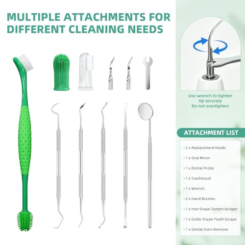 Kit de limpieza de dientes recargable UJW con 5 modos ajustables para perros 7