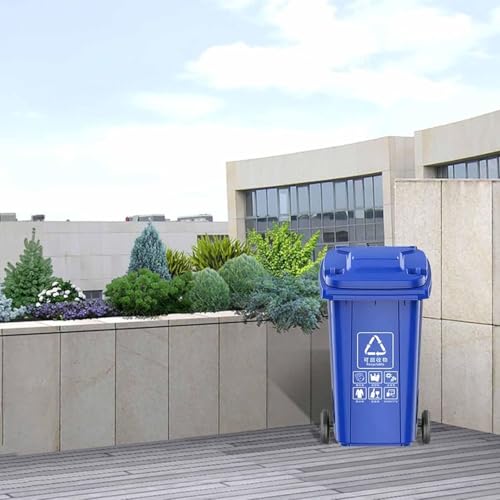 Contenedor de basura marrón para mantener limpio el jardín exterior 8