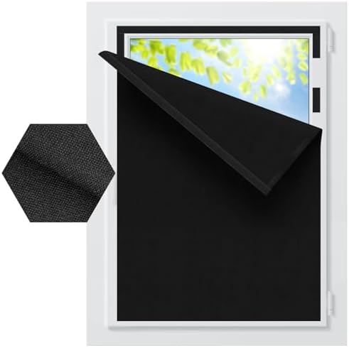 Blackout Blind Without Drilling Blackout Curtain for Fabric Windo...